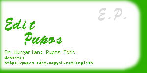 edit pupos business card